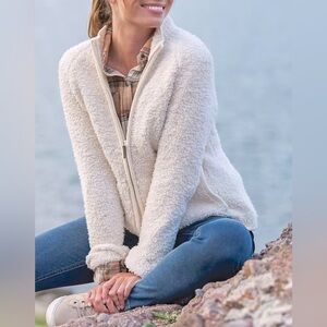 Natural Reflections Sherpa Teddy Fleece Jacket | Medium | Cream | Cozy Layer